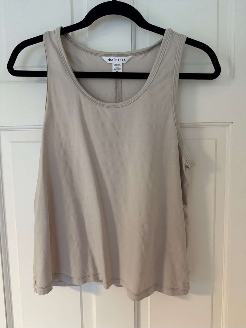 Athleta Neutral Beige Scoop Neck Tank Top
